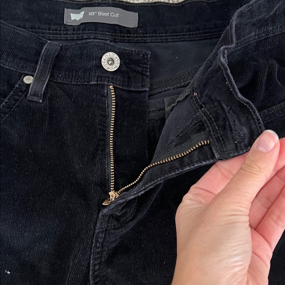 Levi's 515 Black Corduroy Bootcut Pants Size 8 - Picture 7 of 7